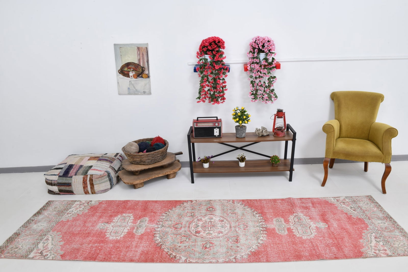 2'11'' x 11'3'' Handmade Vintage Wool Rug - 21739 - 2