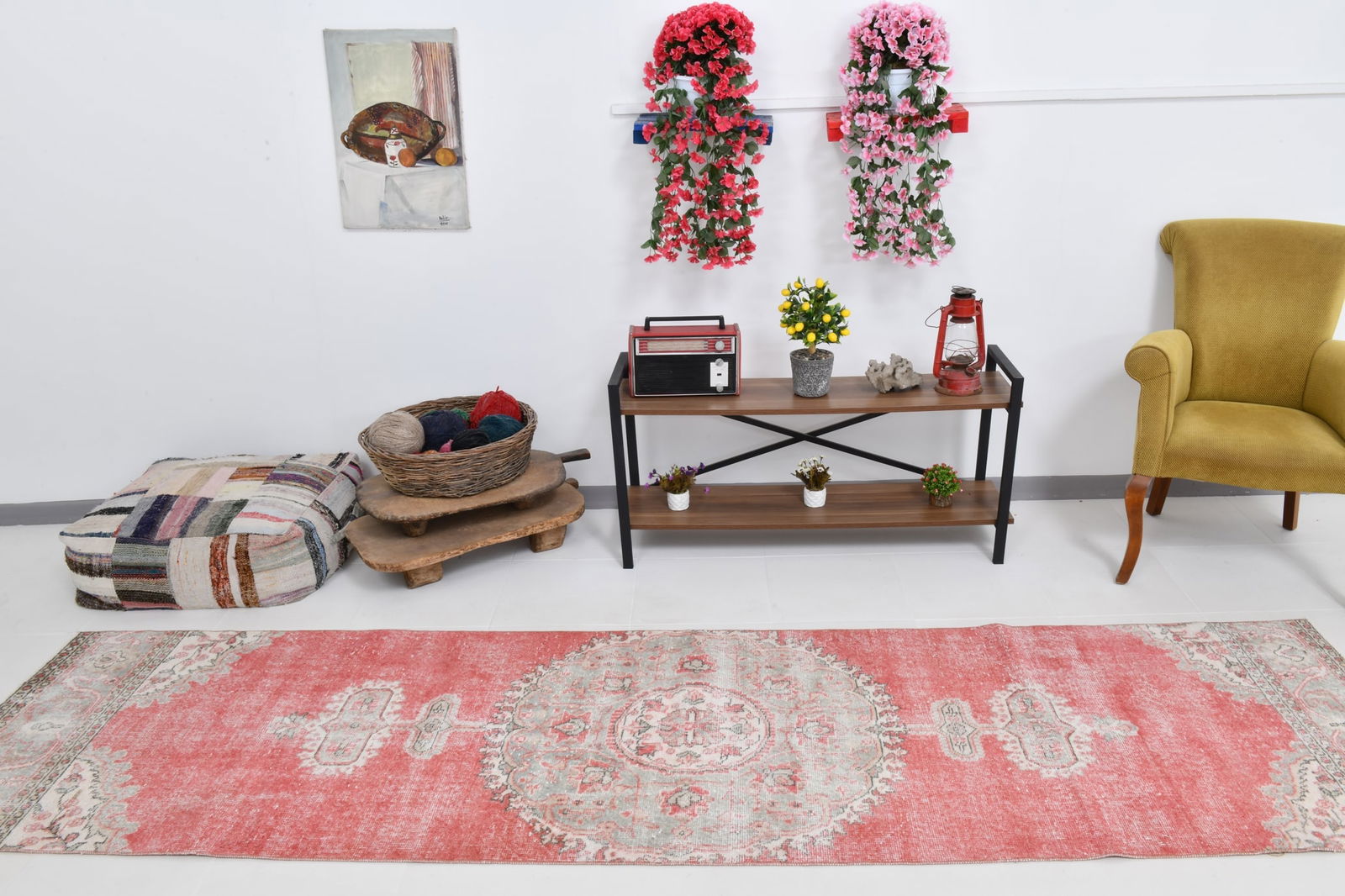 2'11'' x 11'3'' Handmade Vintage Wool Rug - 21739 - 3