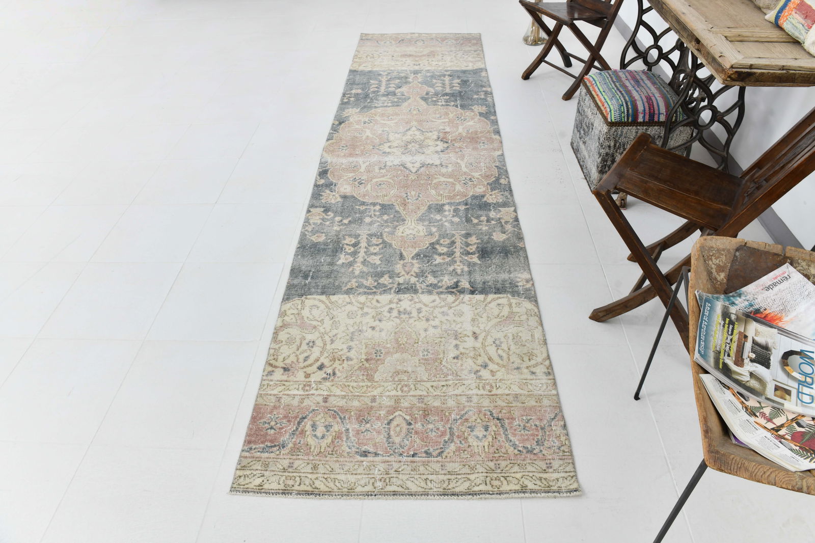 2'11'' x 11'9'' Turkish Vintage Runner Rug - 23304 - 5