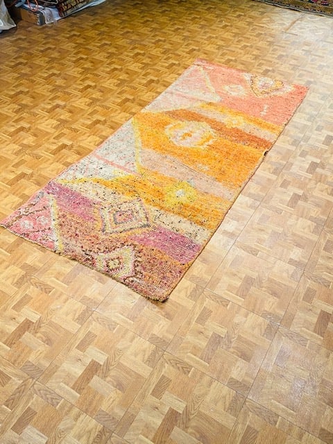 Antique Turkish Ushak rug fargment rug-4741 - 4