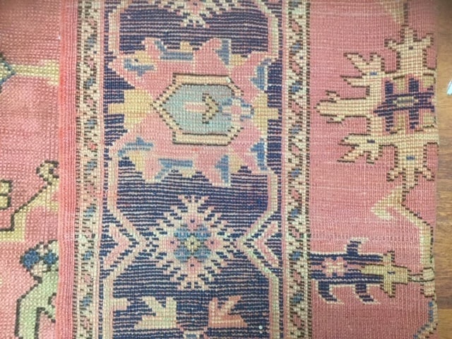 Antique Room Size Turkish Ushak Rug-3379 - 10