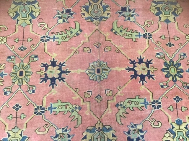 Antique Room Size Turkish Ushak Rug-3379 - 4