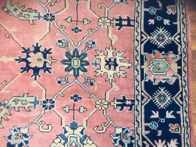 Antique Room Size Turkish Ushak Rug-3379 - 5