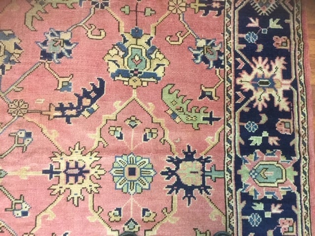 Antique Room Size Turkish Ushak Rug-3379 - 9