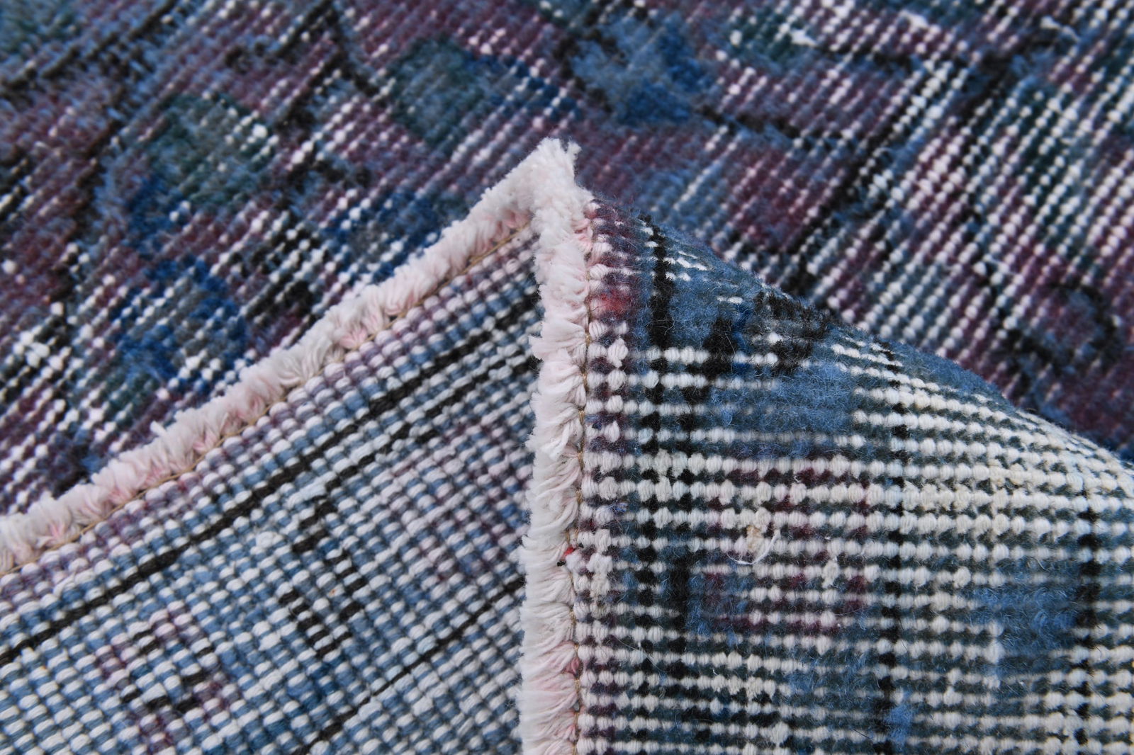 6'2'' x 9'6'' Handmade Vintage Wool Rug - 6634 - 17