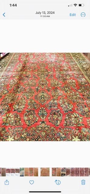 Antique Persian Large size Sarouk Rug-1129 - 2