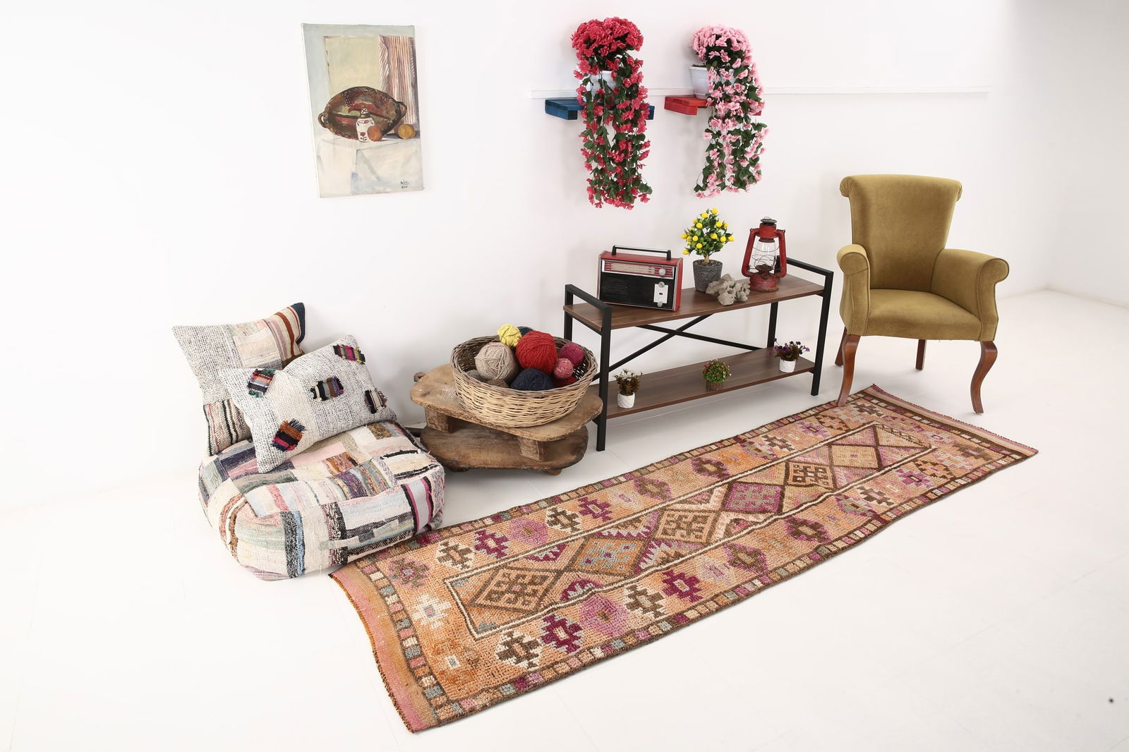 2'7'' x 8'9'' Vintage Wool Runner Rug - 6533 - 3