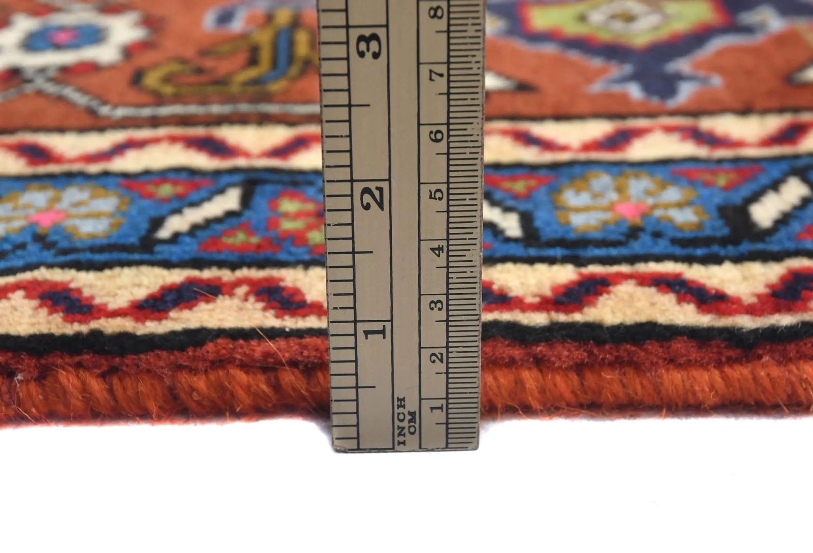 Vintage Orange Traditional 6'8X9'6 Ardabil Persian Rug - 10