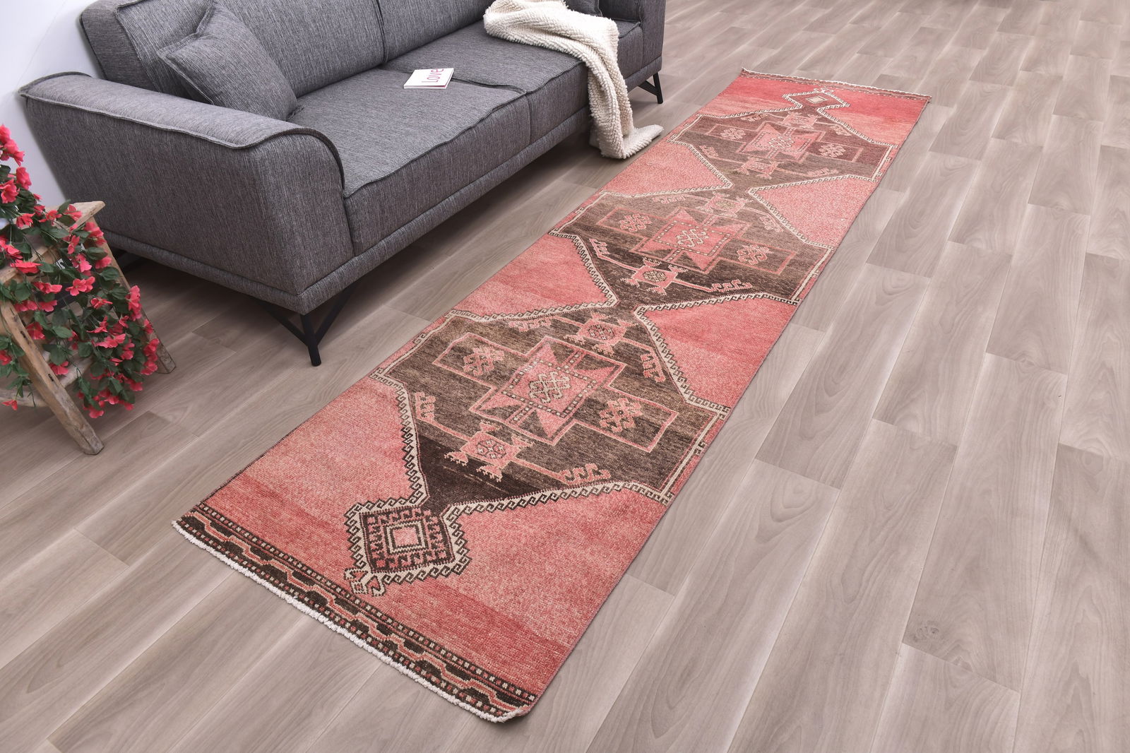 2'11'' x 11'3'' Turkish Vintage Runner Rug - 6711 - 2