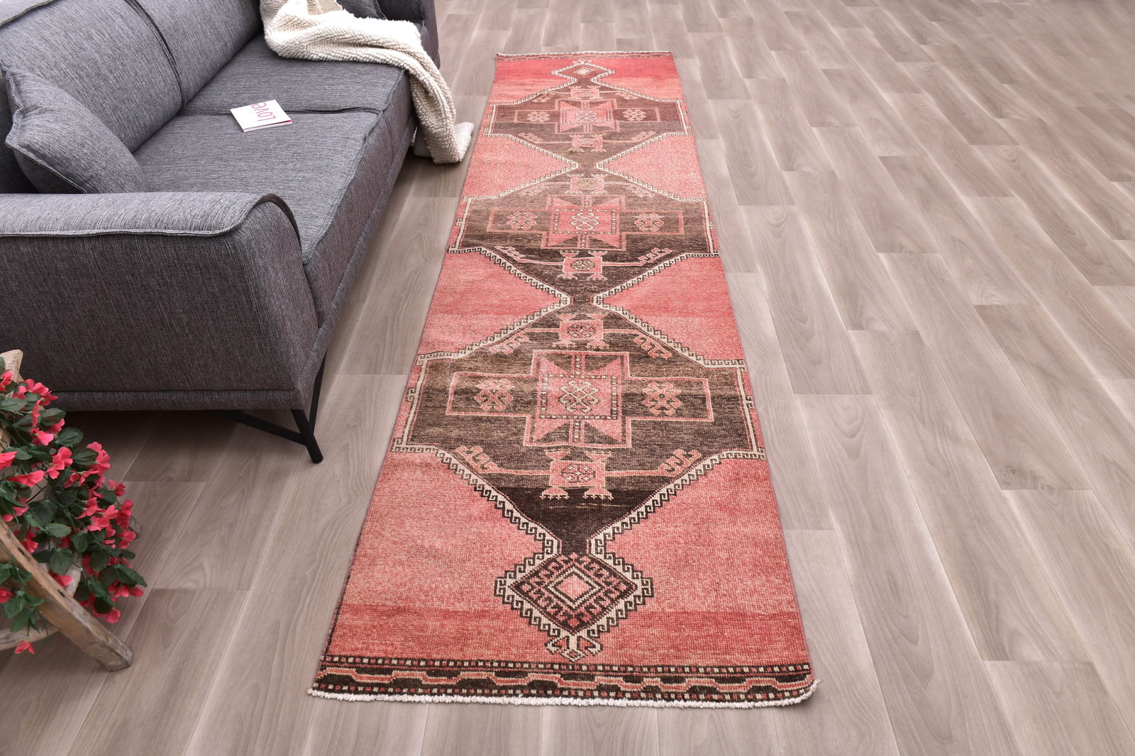 2'11'' x 11'3'' Turkish Vintage Runner Rug - 6711 - 3