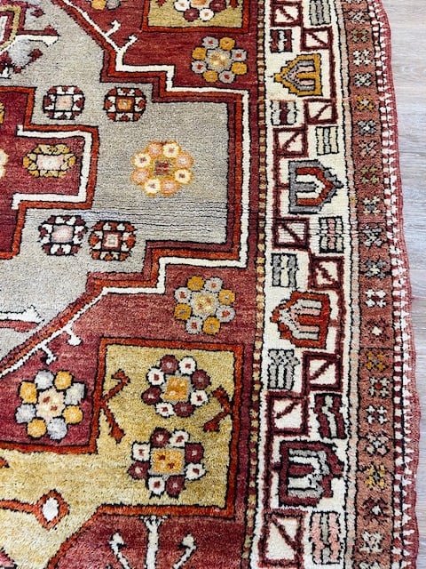 Antique Turkish Village Tribal Rug-5282 - 6