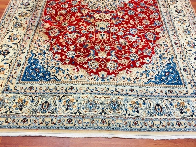 Vintage Persian room size Nain Rug-3670 - 2