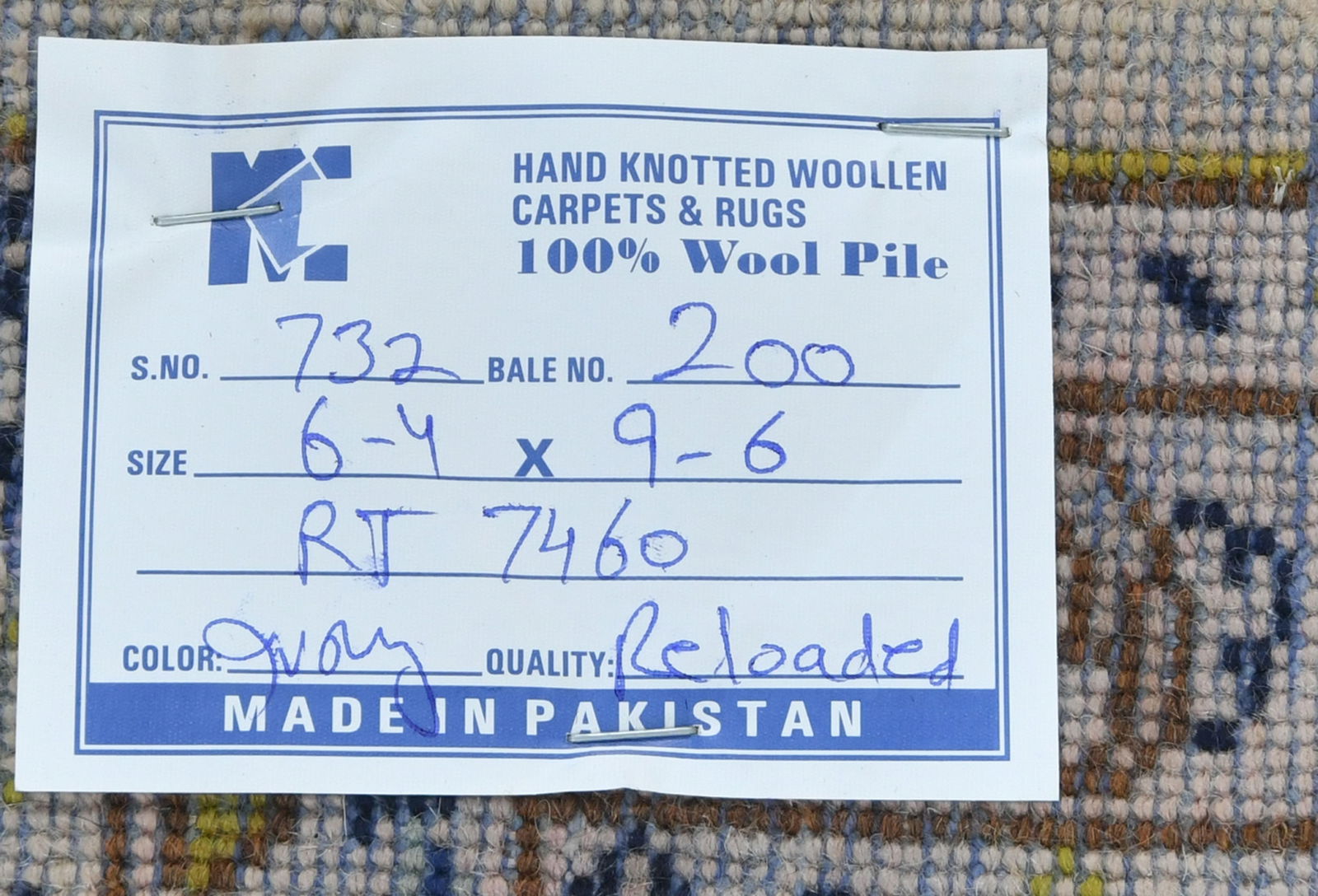 Vintage Cream Floral Traditional 6'4X9'6 Kashan Persian Rug - 13