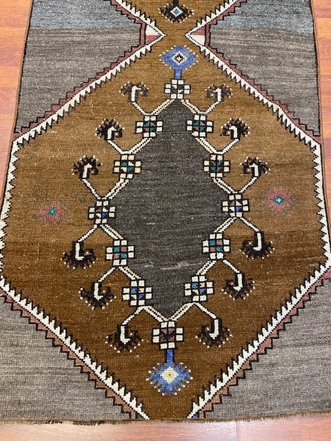 Antique Turkish Geometric Runner-4738/106 - 2