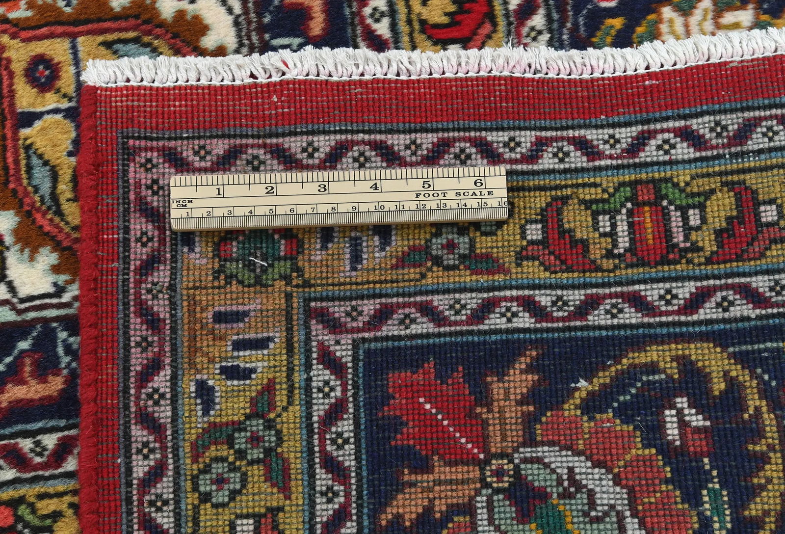 Vintage Red Floral Traditional 8X11 Tabriz Persian Rug - 11