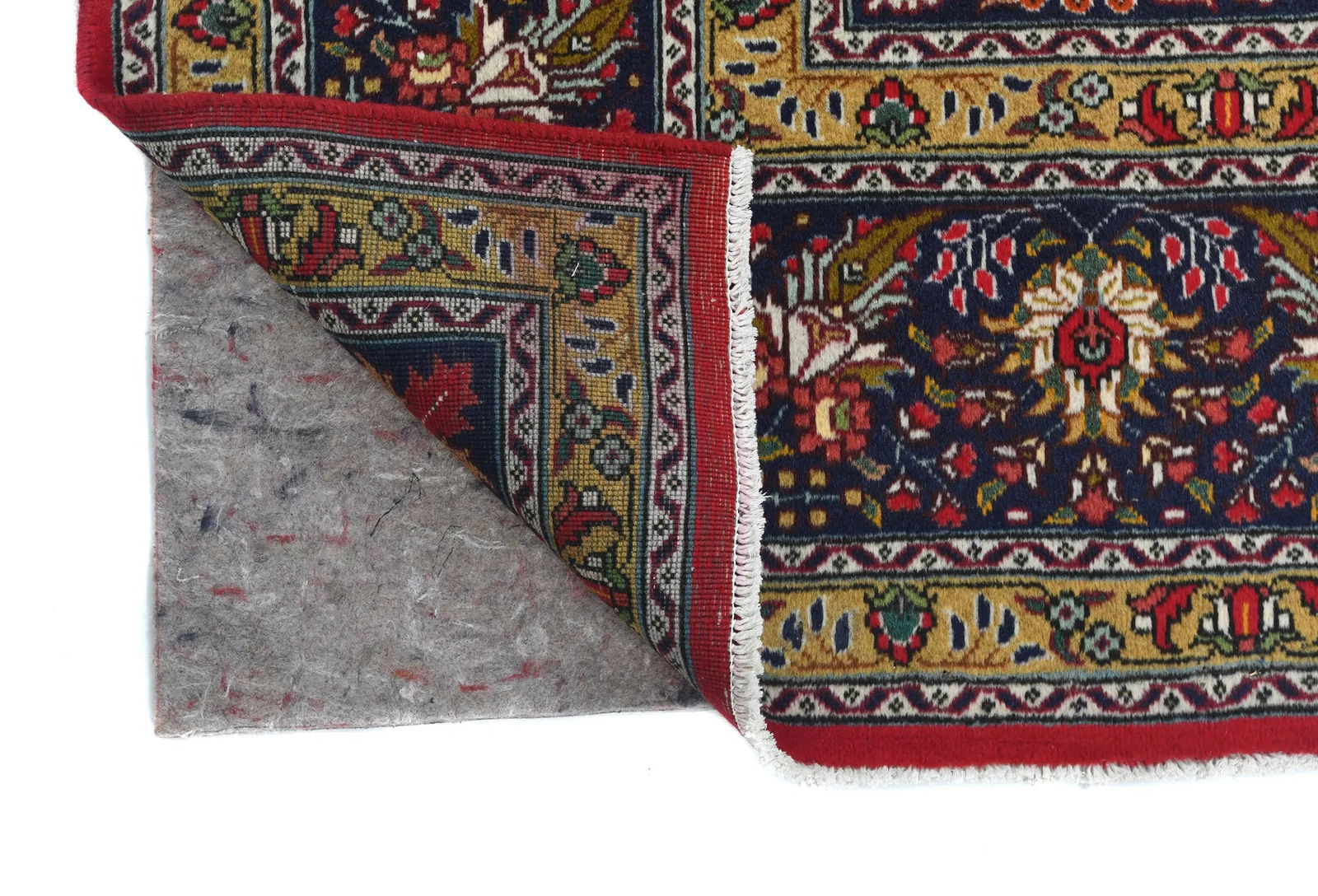 Vintage Red Floral Traditional 8X11 Tabriz Persian Rug - 12