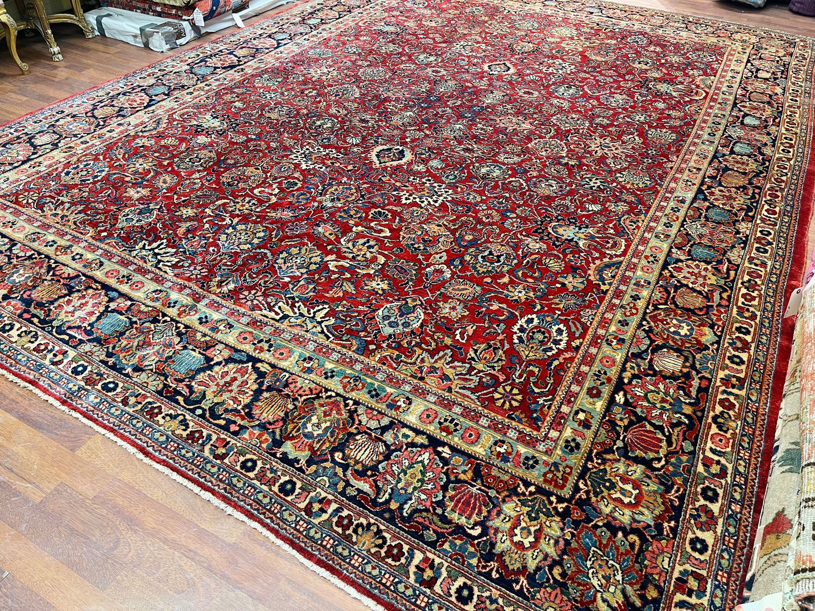 unique antique Persian Tabriz Rug-3497 - 12