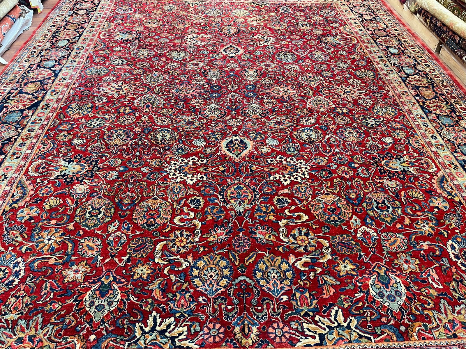 unique antique Persian Tabriz Rug-3497 - 4