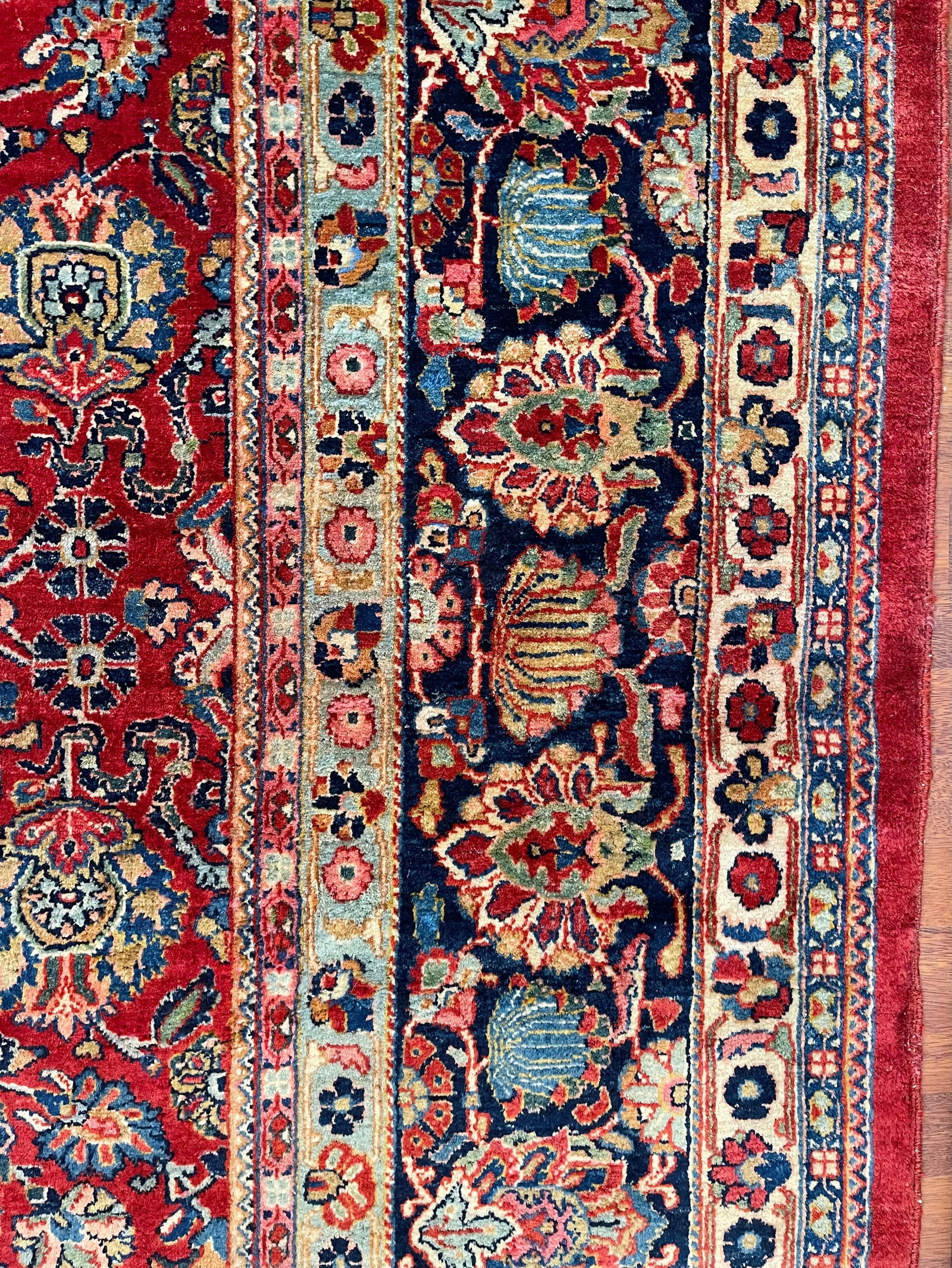 unique antique Persian Tabriz Rug-3497 - 9