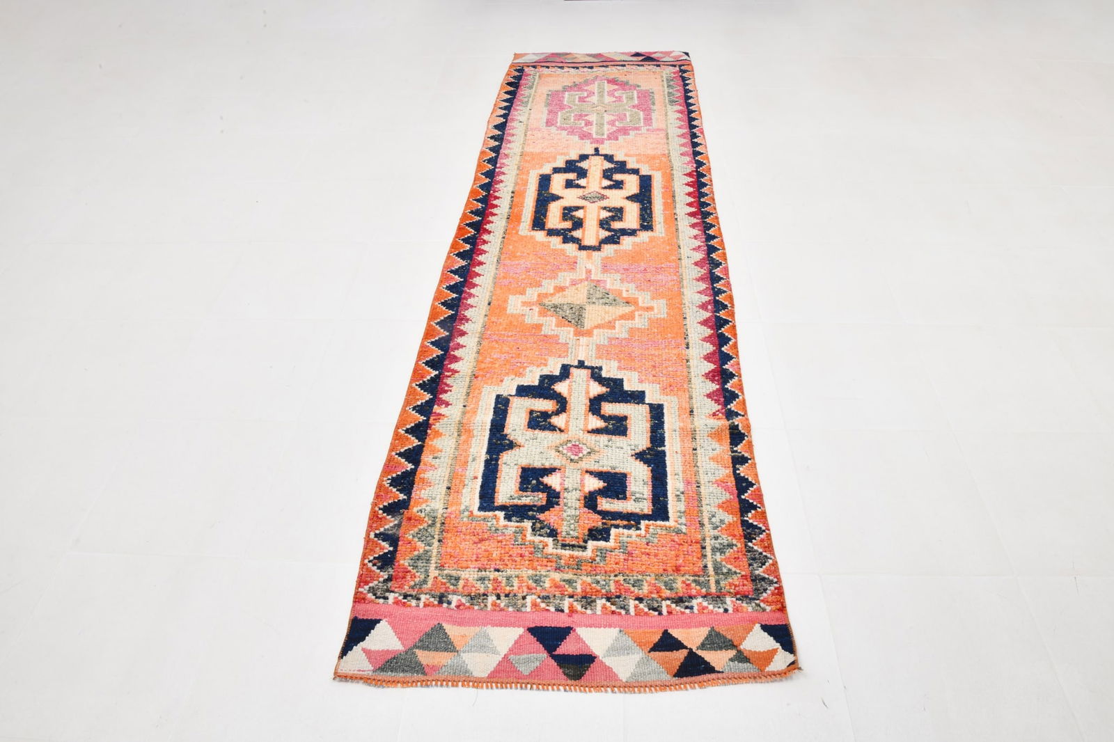 2'10'' x 10'0'' Vintage Wool Runner Rug - 22027 - 17