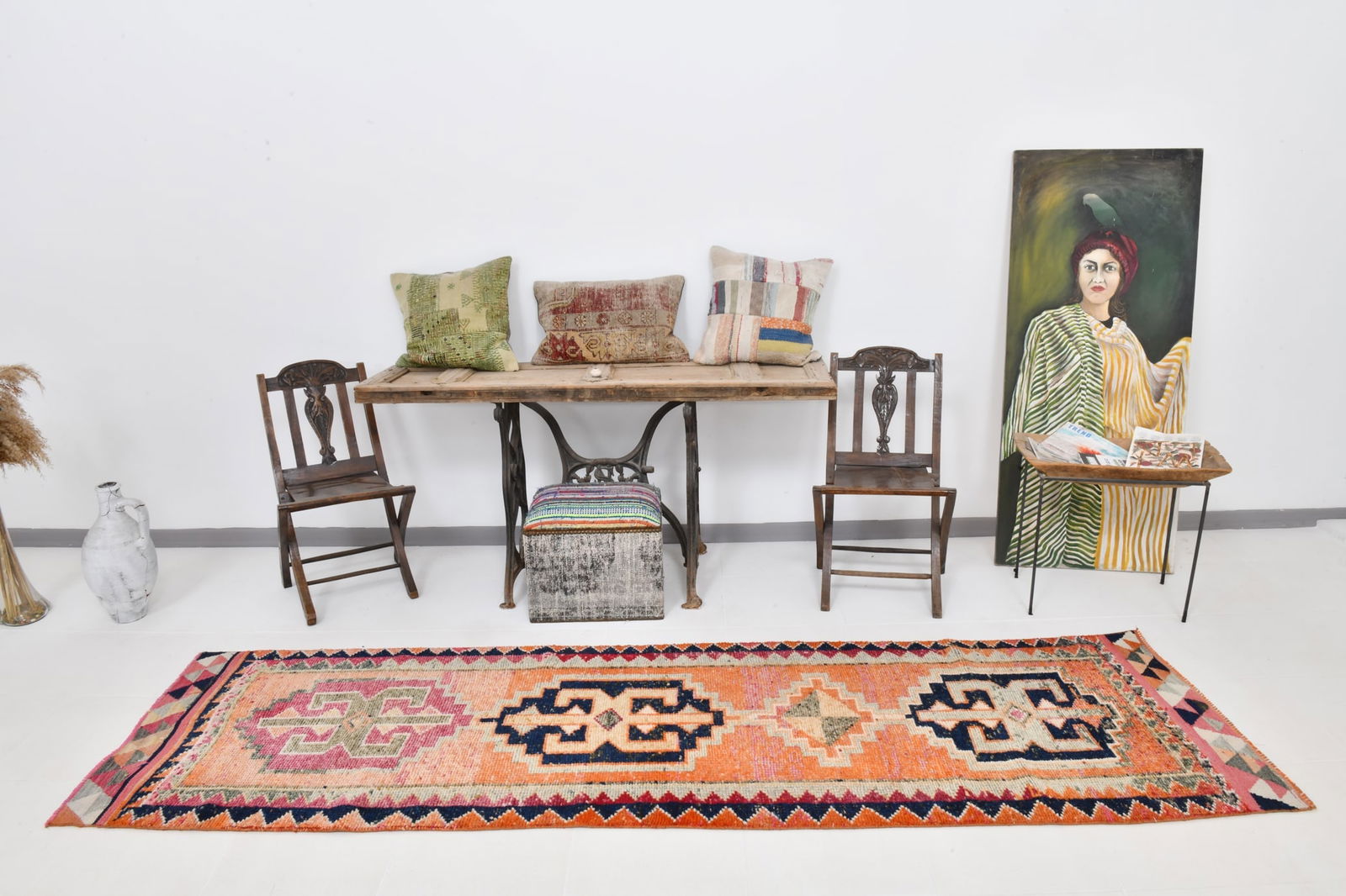 2'10'' x 10'0'' Vintage Wool Runner Rug - 22027 - 2