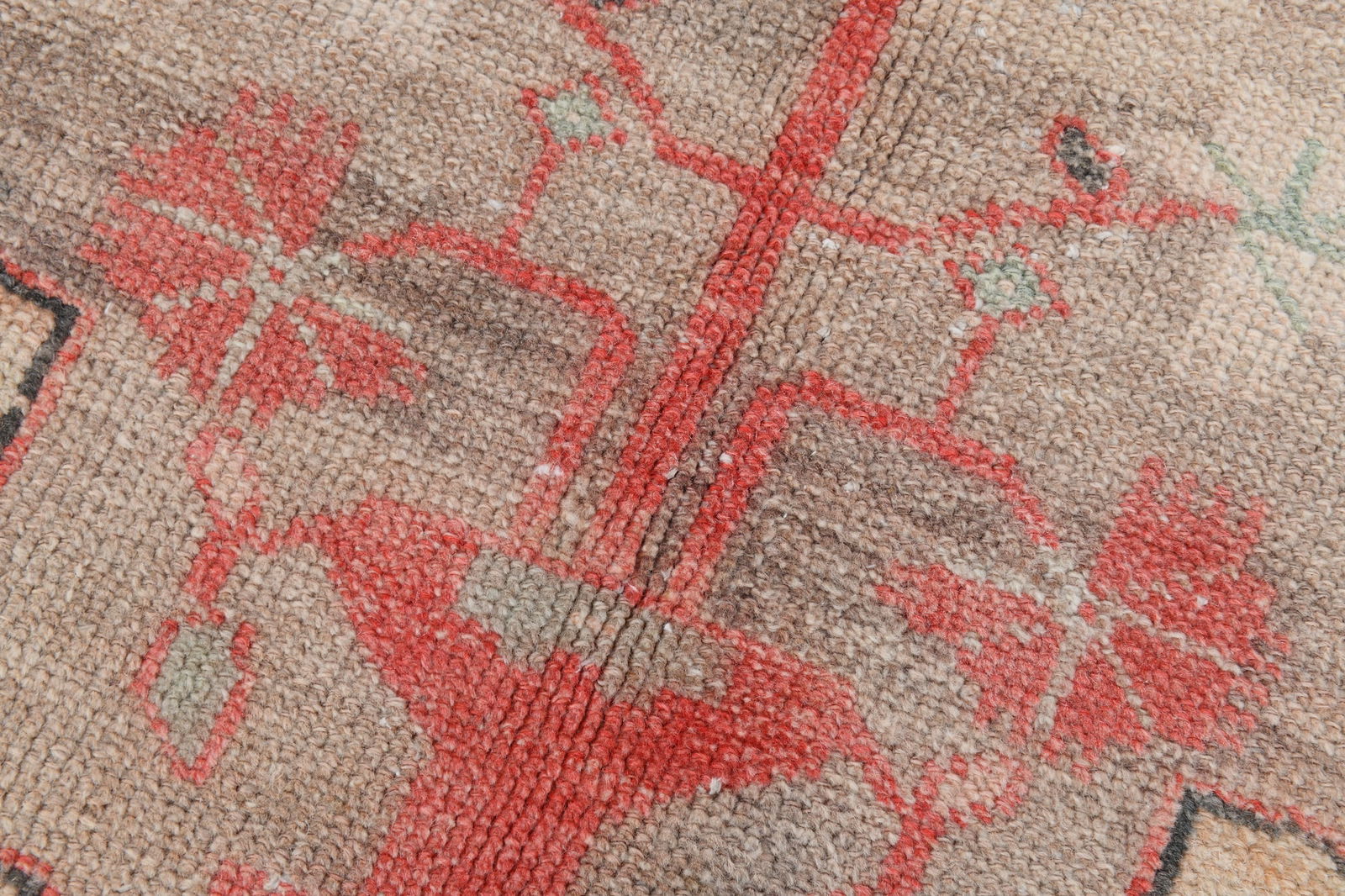 5'3'' x 10'9'' Handmade Vintage Wool Patchwork Rug - 19199 - 7