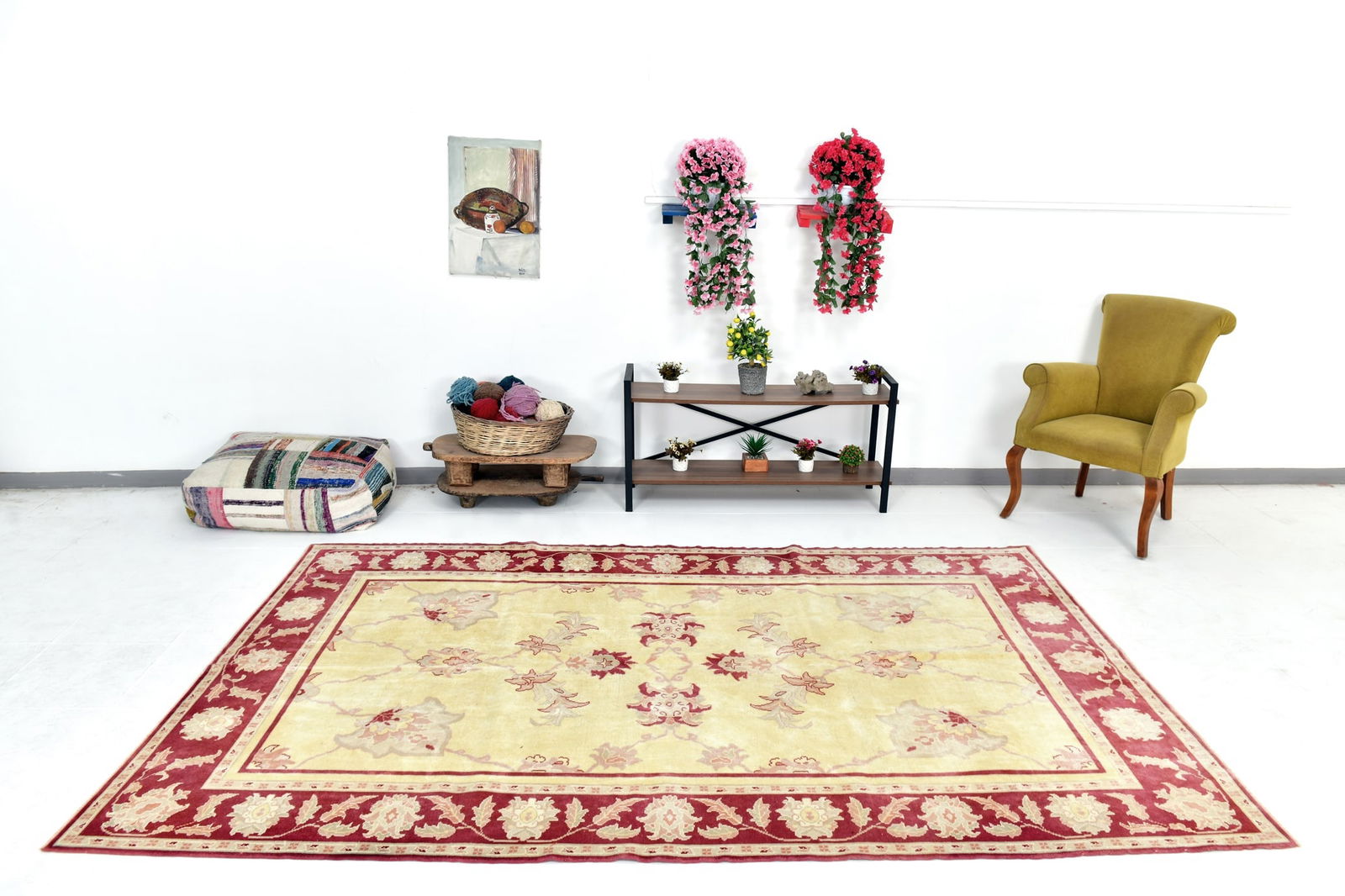 6'3'' x 9'8'' Handmade Vintage Wool Rug - 24673 - 2