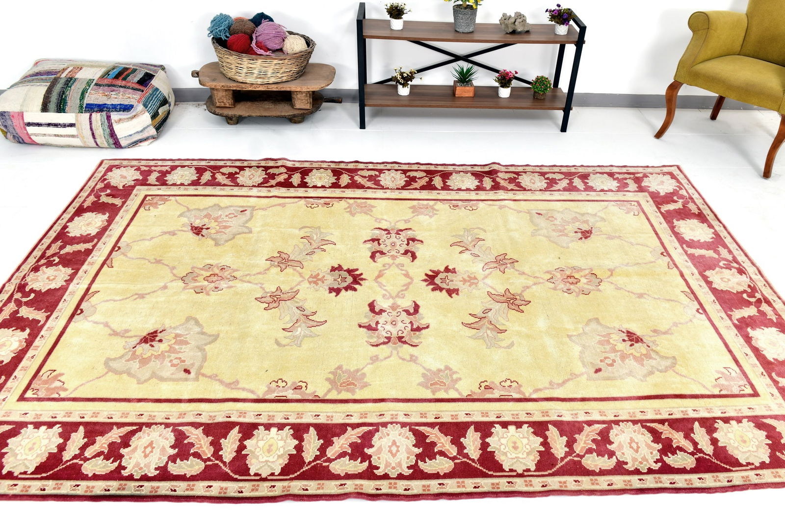 6'3'' x 9'8'' Handmade Vintage Wool Rug - 24673 - 3