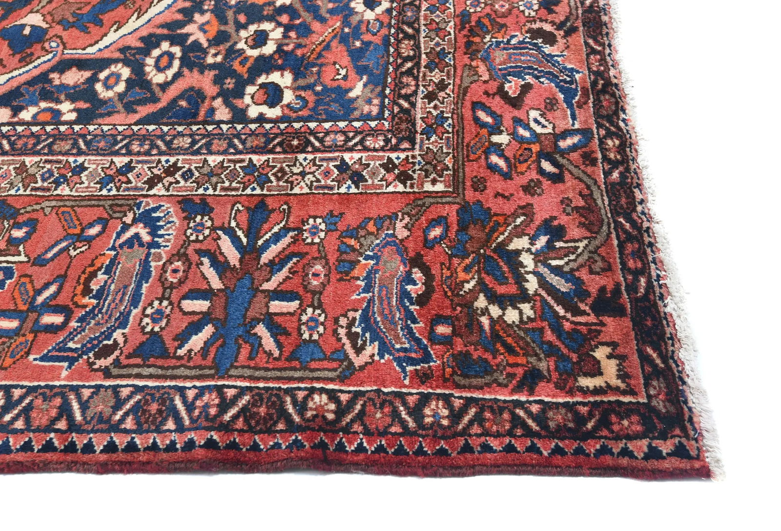 Semi Antique Red Floral 9'10X12'6 Bakhtiari Persian Rug - 8