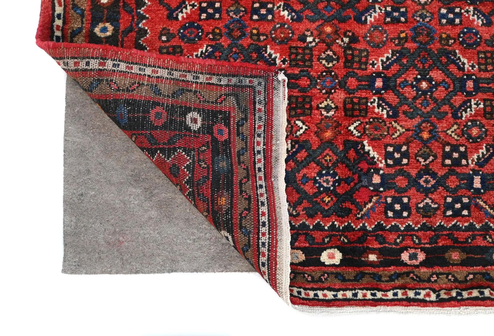 Vintage Red Tribal 3X10 Hamedan Persian Runner Rug - 12