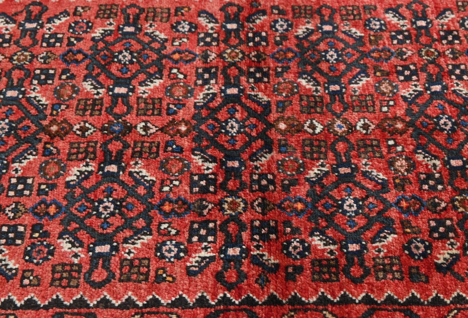 Vintage Red Tribal 3X10 Hamedan Persian Runner Rug - 5
