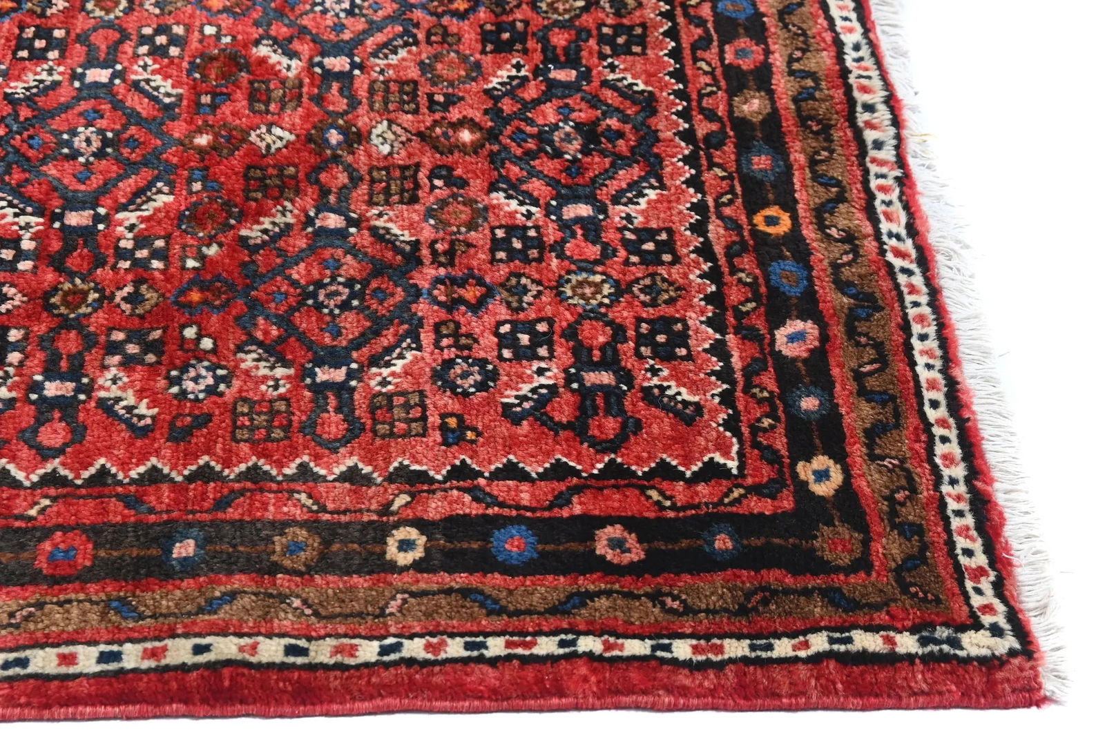 Vintage Red Tribal 3X10 Hamedan Persian Runner Rug - 8