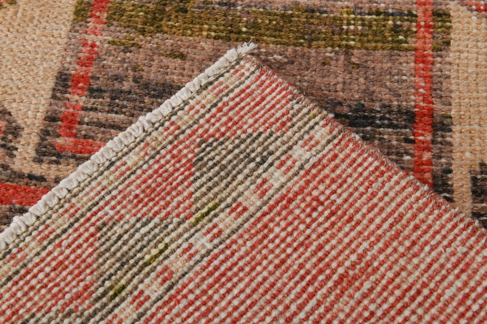 2'7'' x 10'1'' Handmade Vintage Wool Rug - 20304 - 13