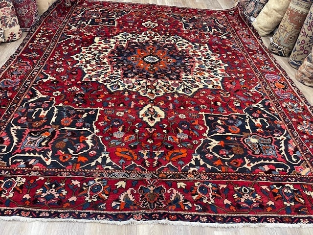 Antique Persian Bakhtiari Rug-4319 - 6