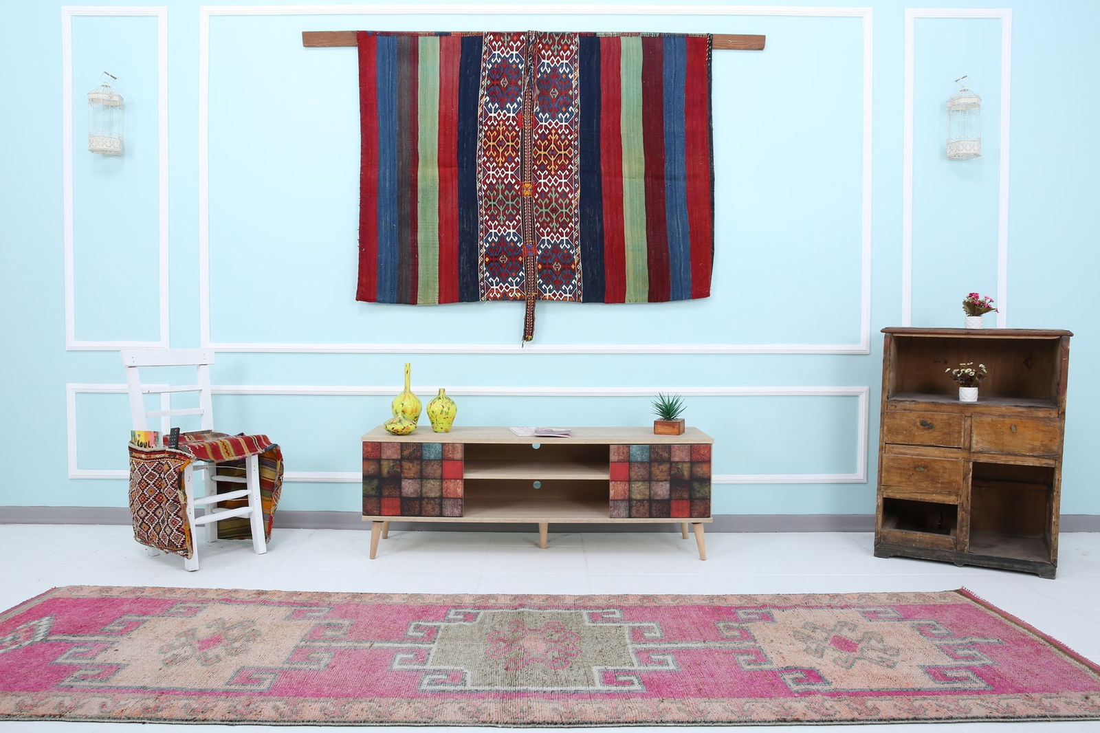 3'2'' x 10'9'' Vintage Wool Runner Rug - 18475 - 2