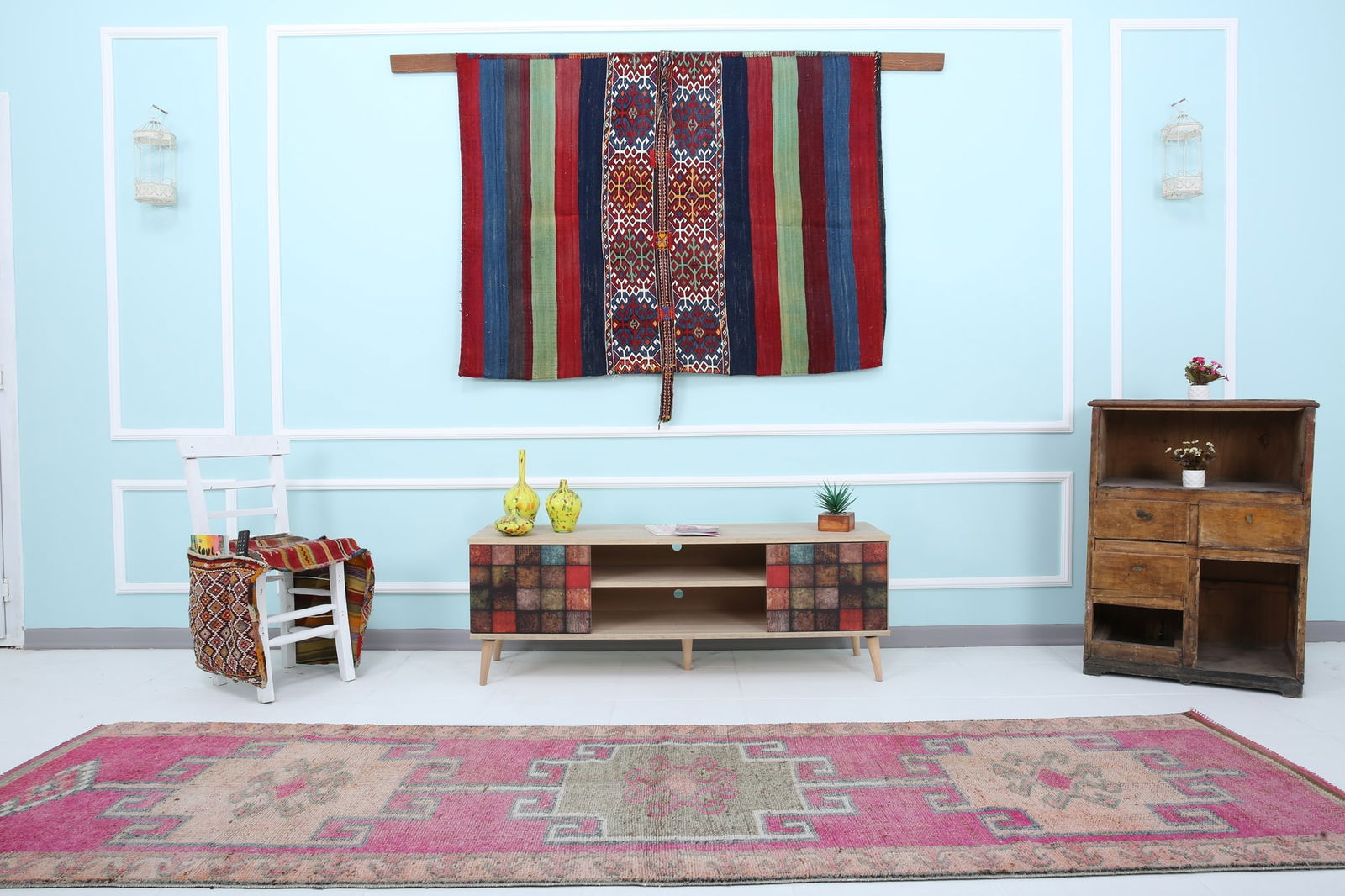 3'2'' x 10'9'' Vintage Wool Runner Rug - 18475 - 4