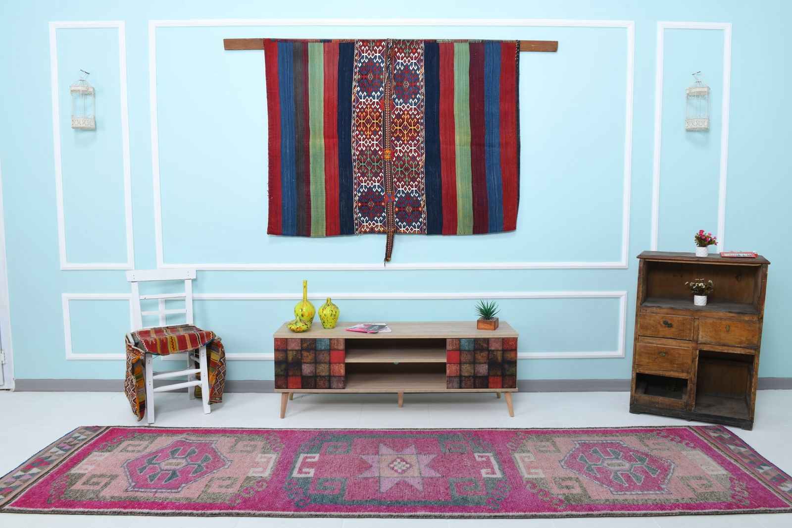 3'1'' x 11'9'' Vintage Wool Runner Rug - 18172 - 2