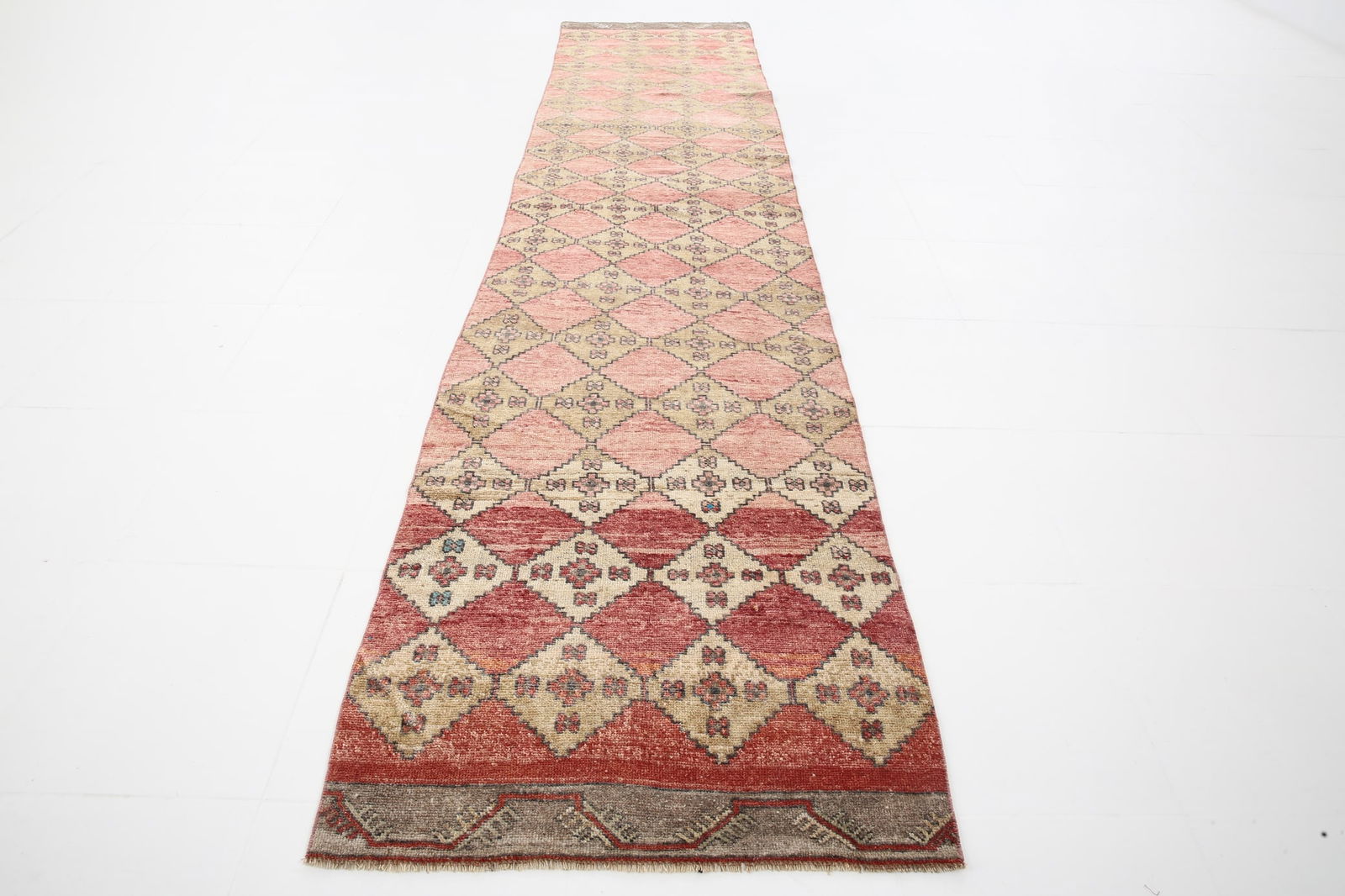 2'9'' x 12'3'' Turkish Vintage Runner Rug - 6281 - 6