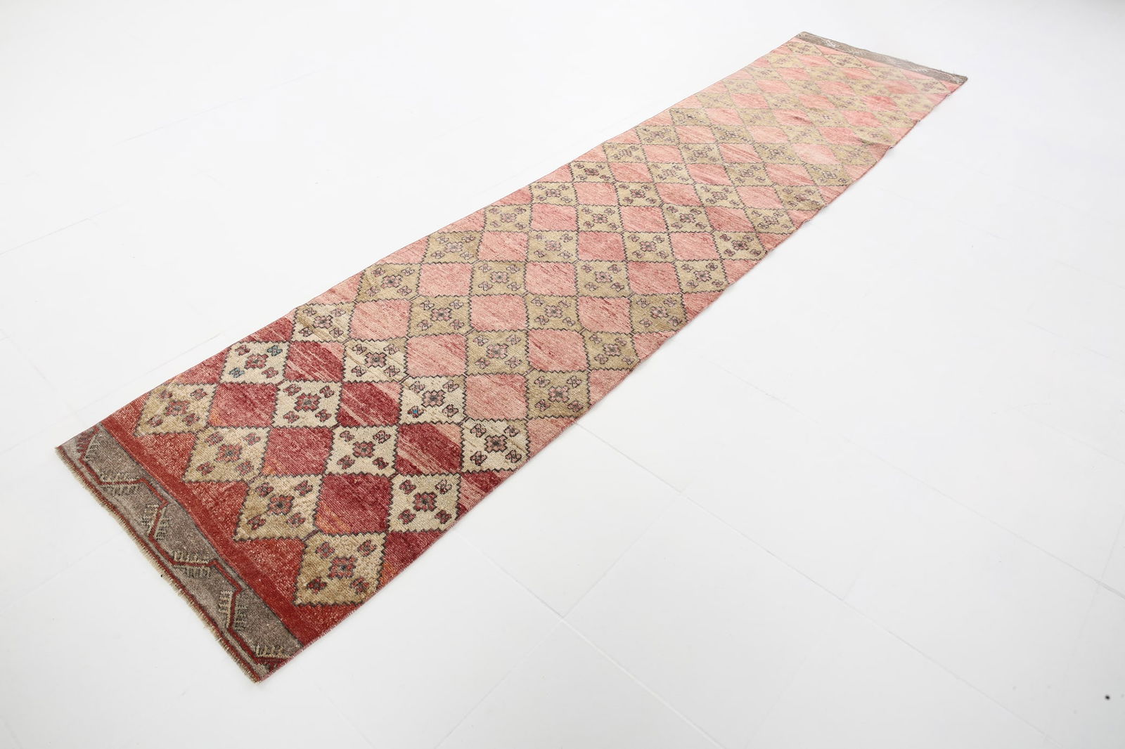 2'9'' x 12'3'' Turkish Vintage Runner Rug - 6281 - 7
