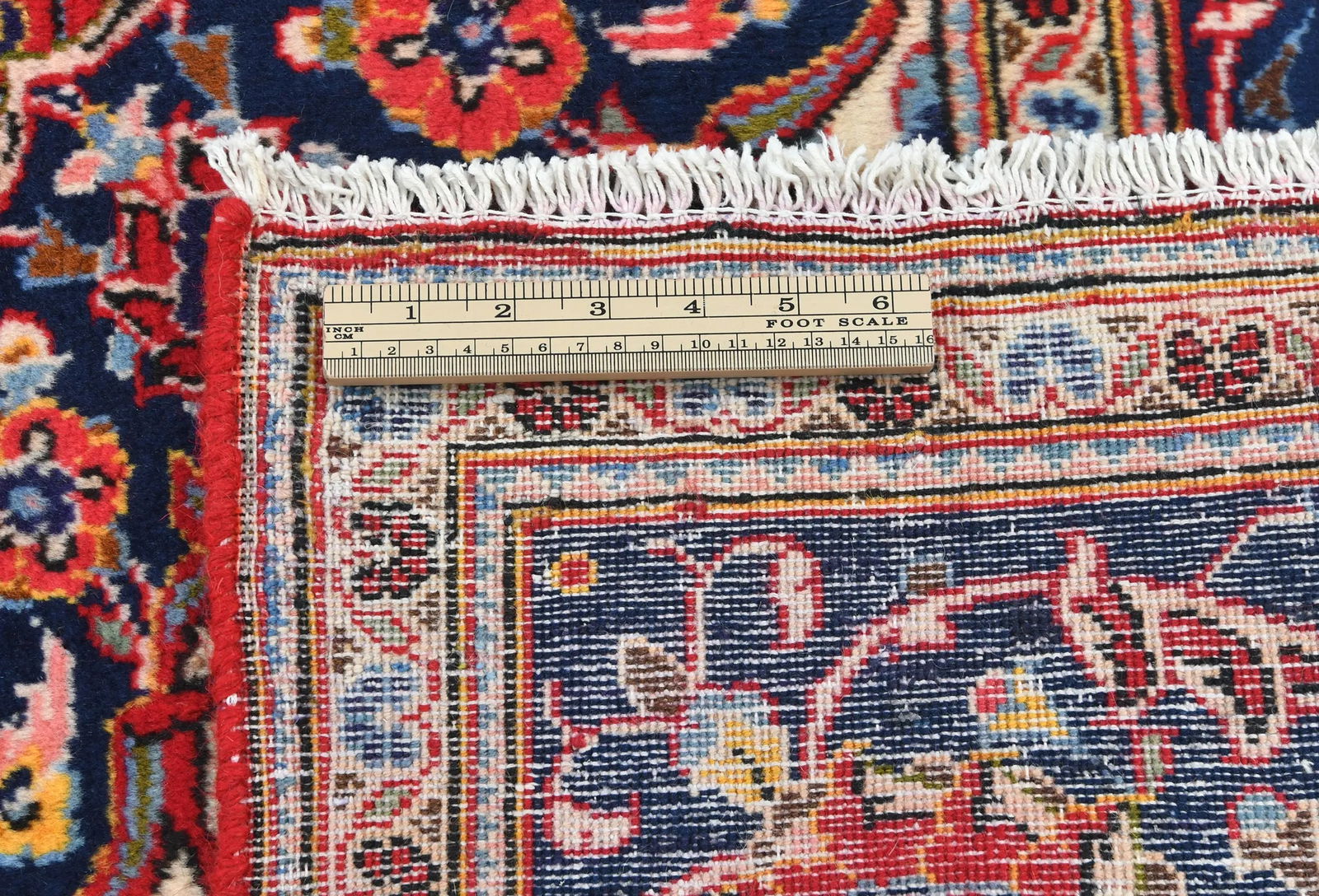 Vintage Red Traditional Floral 6X10 Kashan Persian Rug - 10