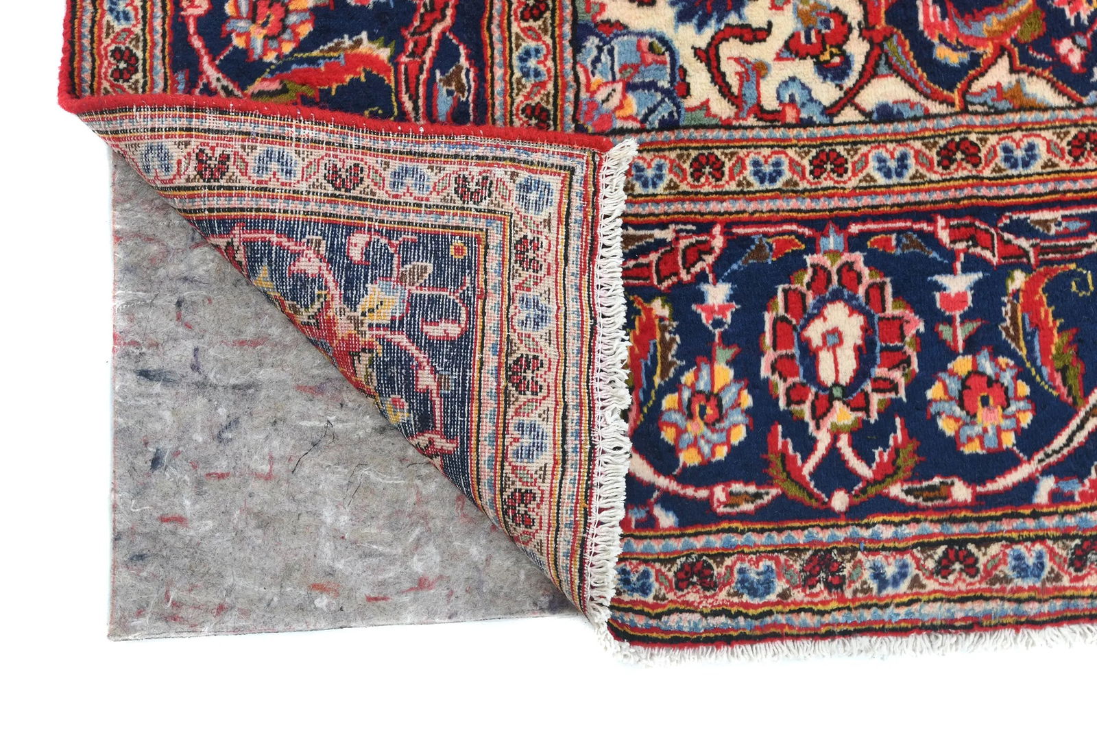 Vintage Red Traditional Floral 6X10 Kashan Persian Rug - 11