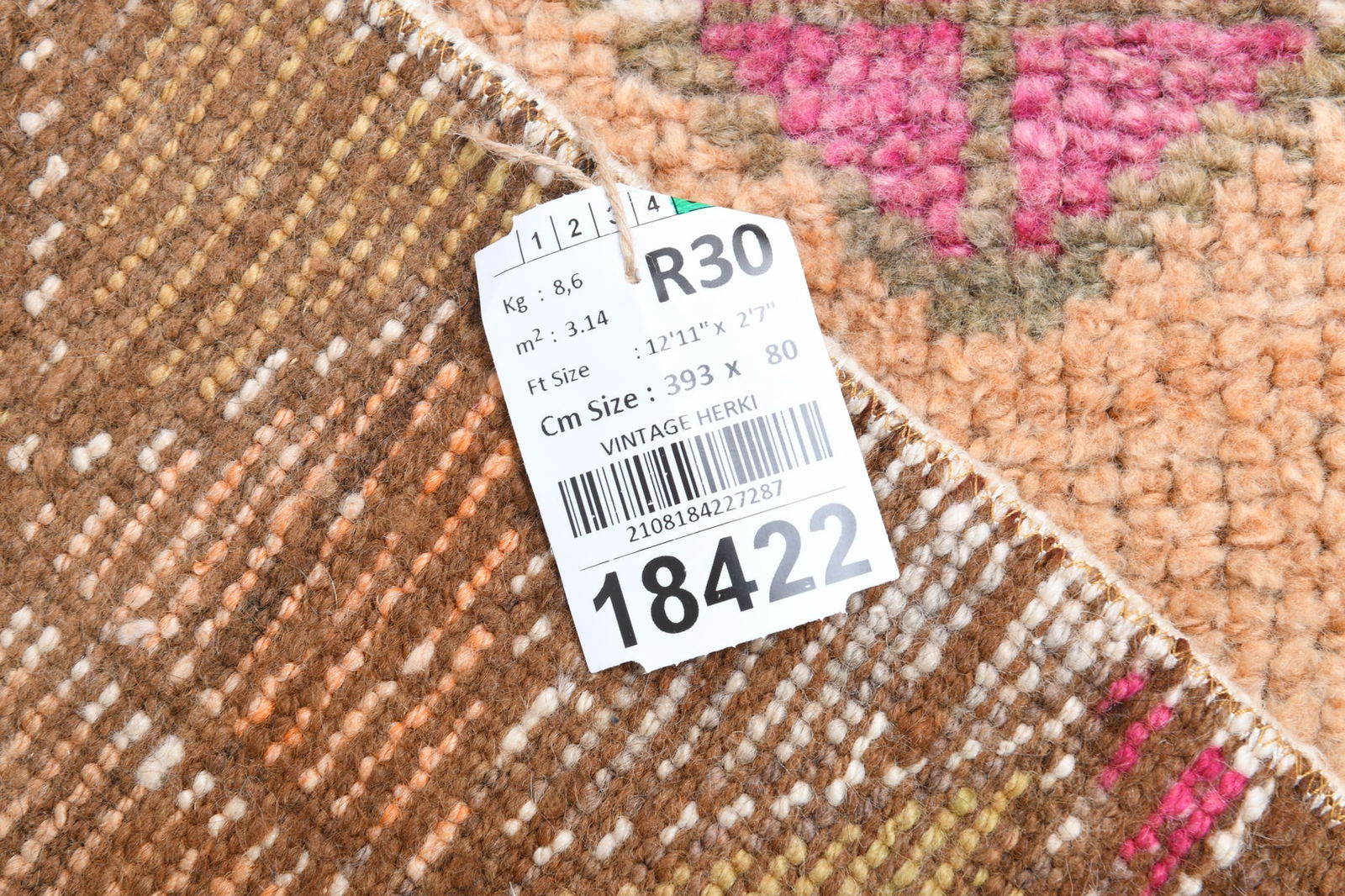 2'7'' x 12'10'' Unique Handmade Vintage Rug - 18422 - 15