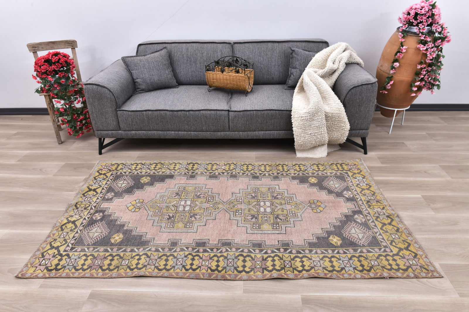 3'9'' x 6'10'' Turkish Vintage Runner Rug - 242340 (1 of 14)