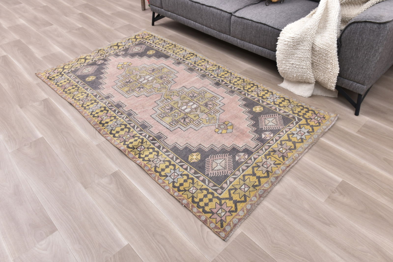 3'9'' x 6'10'' Turkish Vintage Runner Rug - 242340 - 2