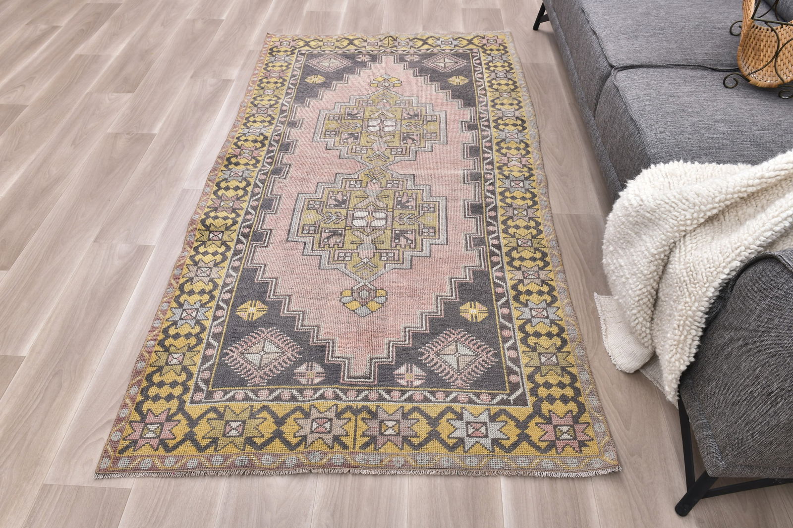 3'9'' x 6'10'' Turkish Vintage Runner Rug - 242340 - 3