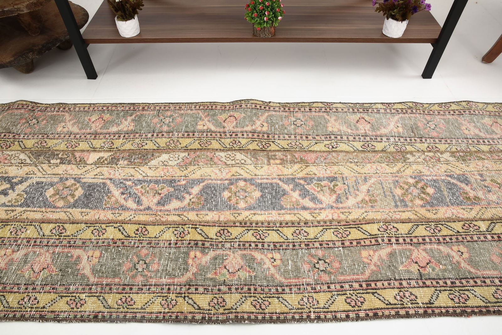 2'1'' x 8'9'' Turkish Vintage Runner Rug - 6353 - 10