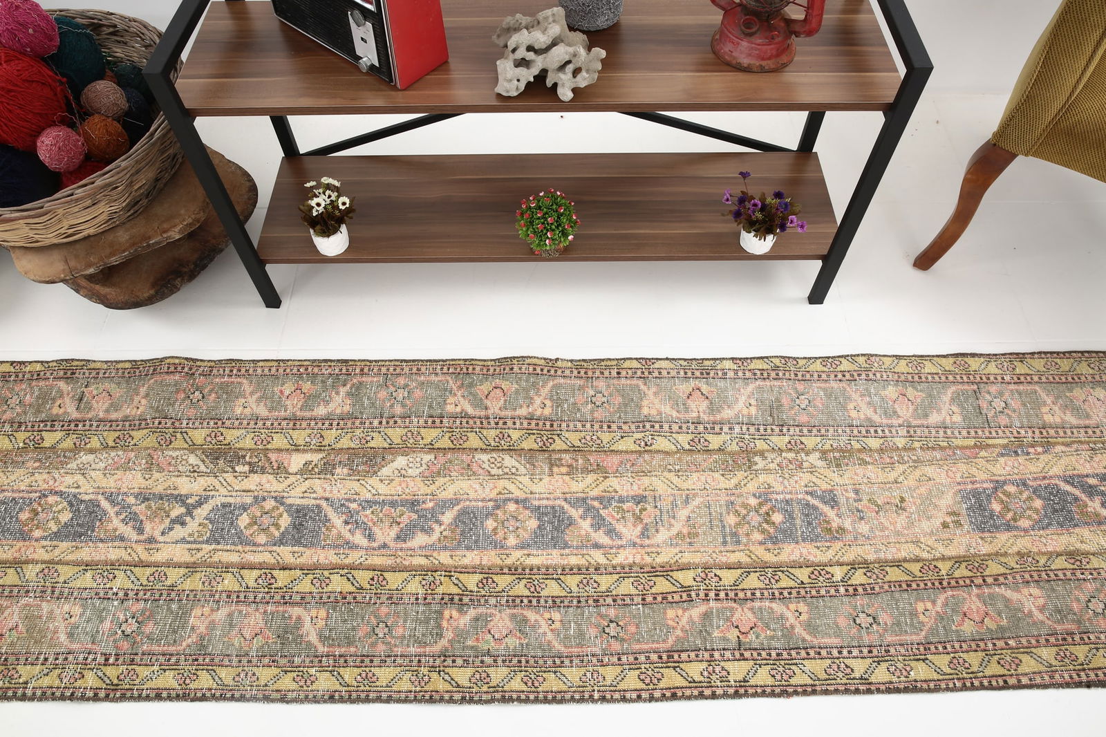 2'1'' x 8'9'' Turkish Vintage Runner Rug - 6353 - 2
