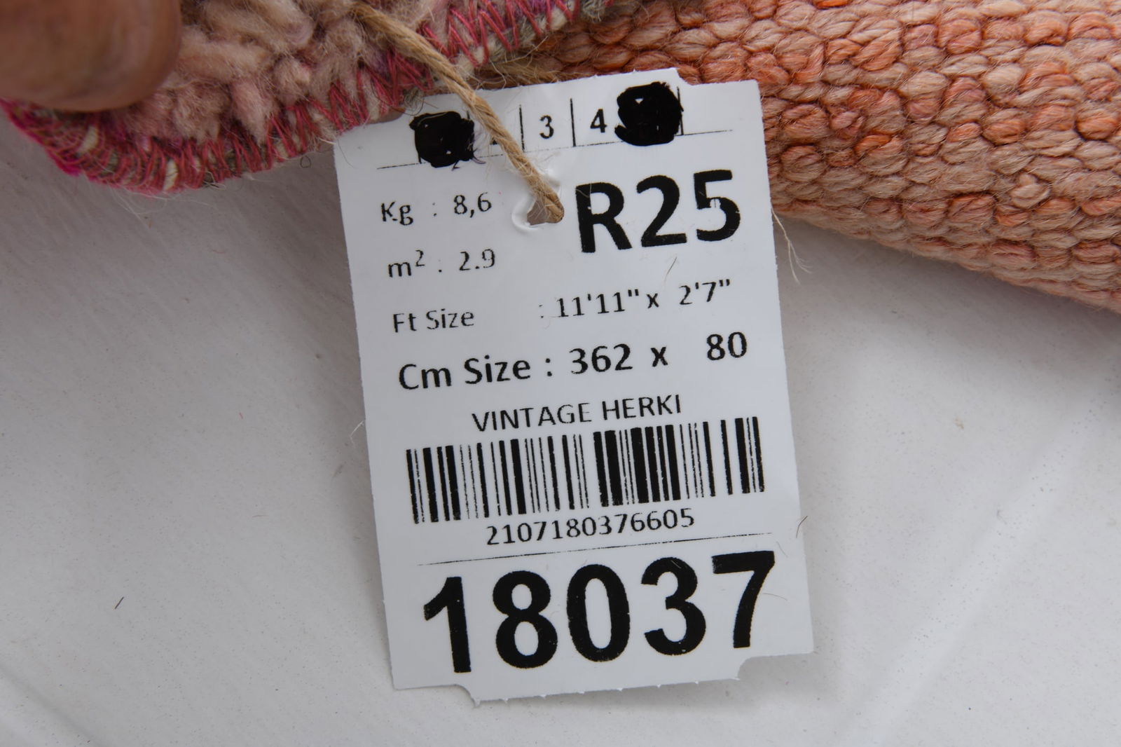 2'7'' x 11'10'' Vintage Wool Runner Rug - 18037 - 18