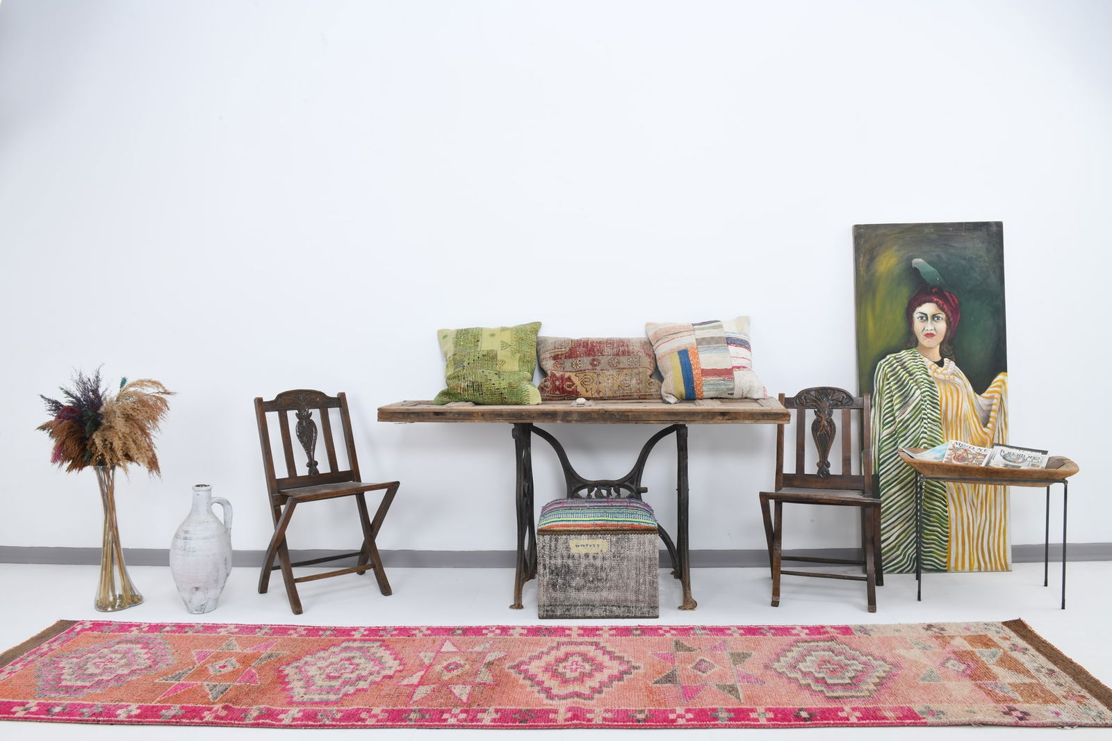 2'7'' x 11'10'' Vintage Wool Runner Rug - 18037 - 2