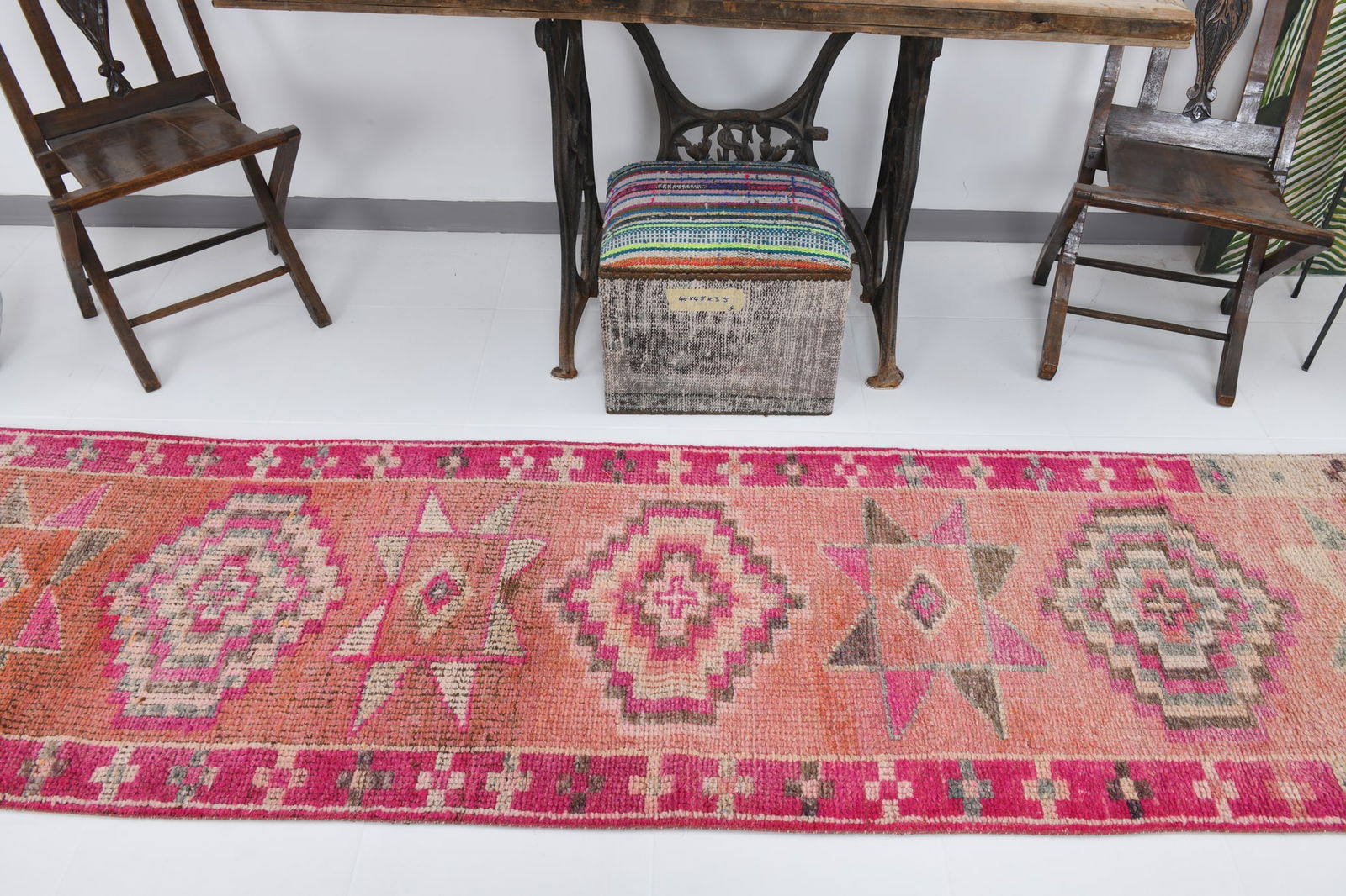 2'7'' x 11'10'' Vintage Wool Runner Rug - 18037 - 3